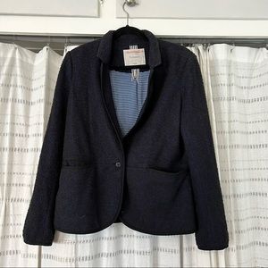 Anthropologie Cartonnier Blue Tweed Blaze With Black Trim